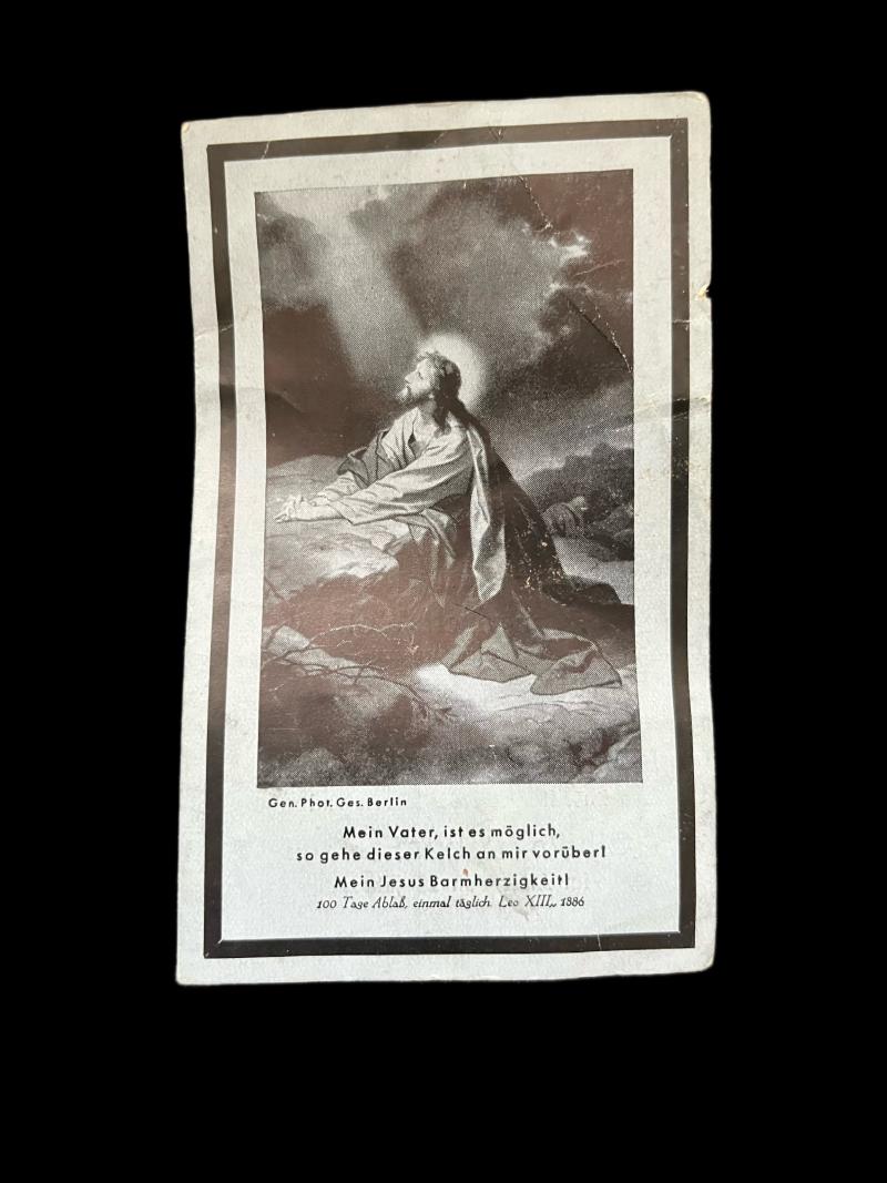 WW2 GERMAN DEATH CARD
