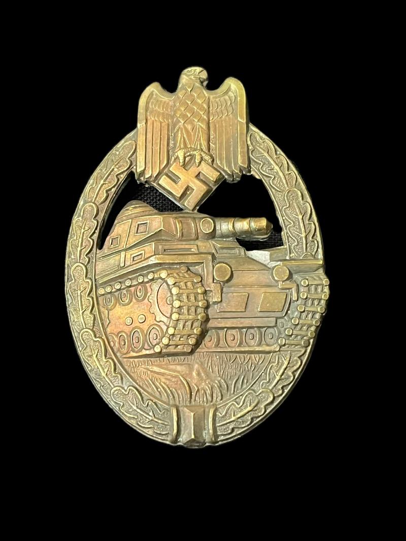 WW2 GERMAN PANZER ASSAULT BADGE IN BRONZE