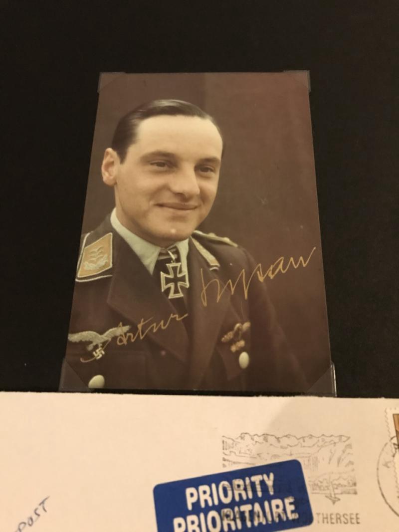 SIGNATURE OF STUKA PILOT BRIGADIER ARTUR PIPAN