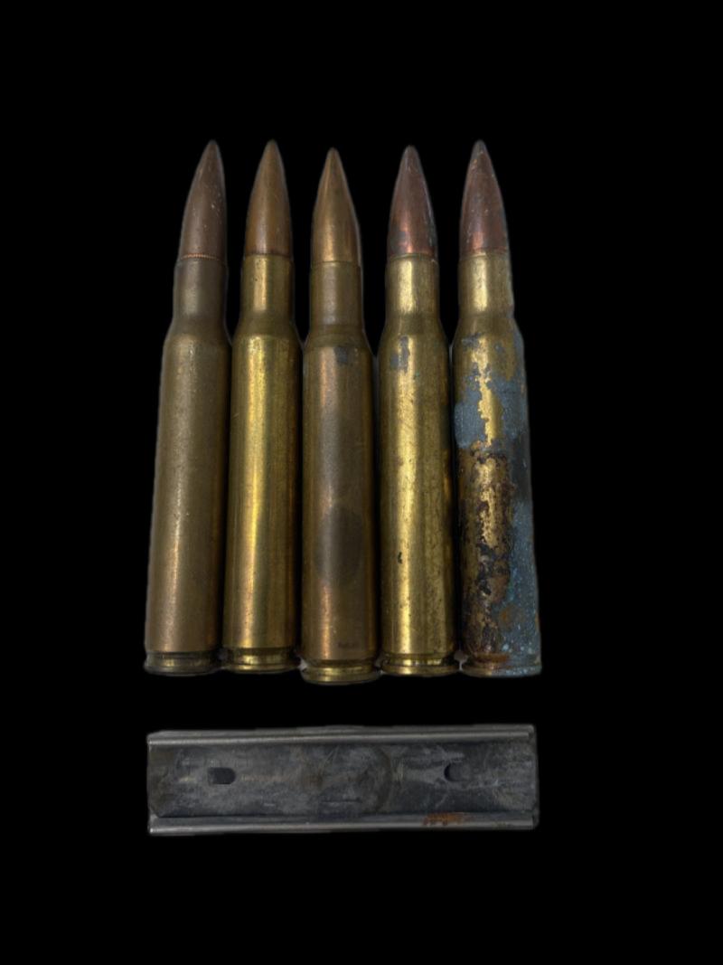 5 X .30-06 ROUNDS ON CLIP