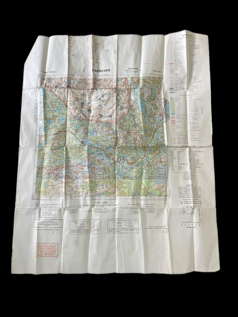 1942 DATED GERMAN MAP OF KARPELVEN