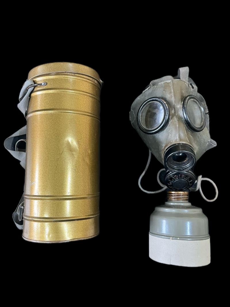 CZECH GAS MASK WITH FILTER AND TIN