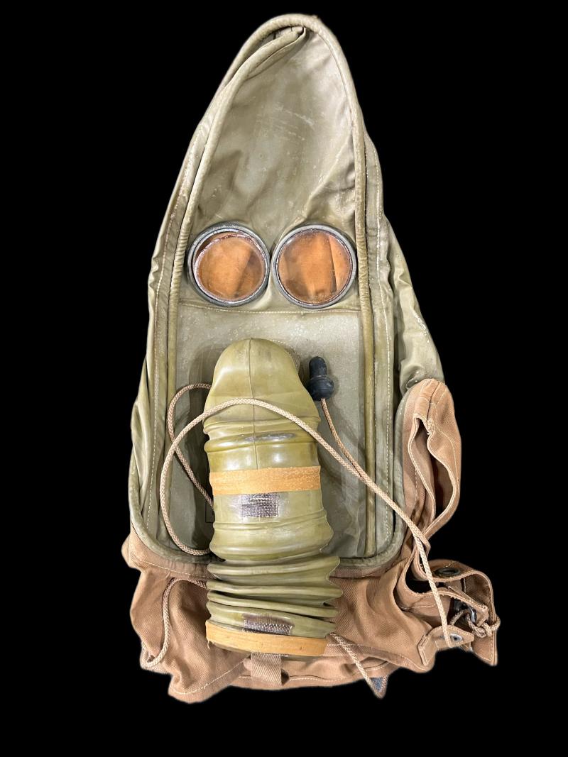 VERY RARE WW2 BRITISH INVALID'S GAS MASK