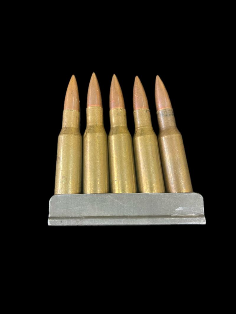 5 X MOSIN NAGANT ROUNDS ON CLIP (INERT)