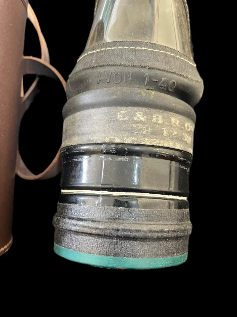 WW2 BRITISH AVON GAS MASK AND TUBE