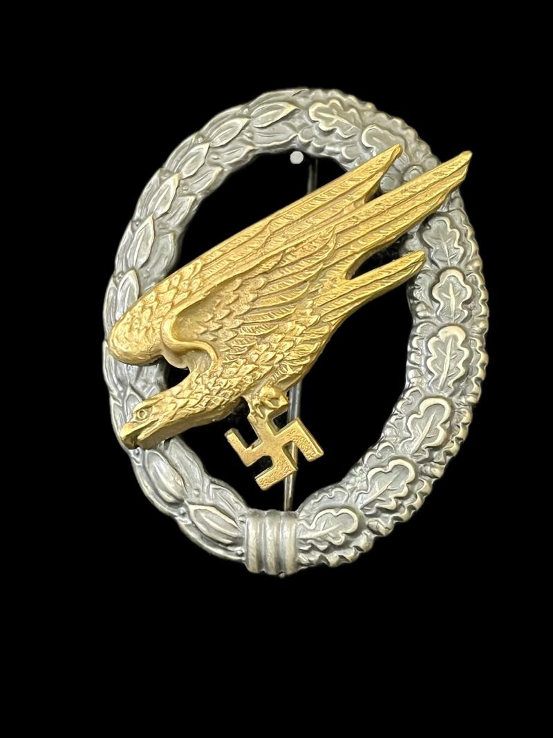 WW2 GERMAN FALLSCHIRMJAGER BADGE (G.H. OSANG DRESDEN)