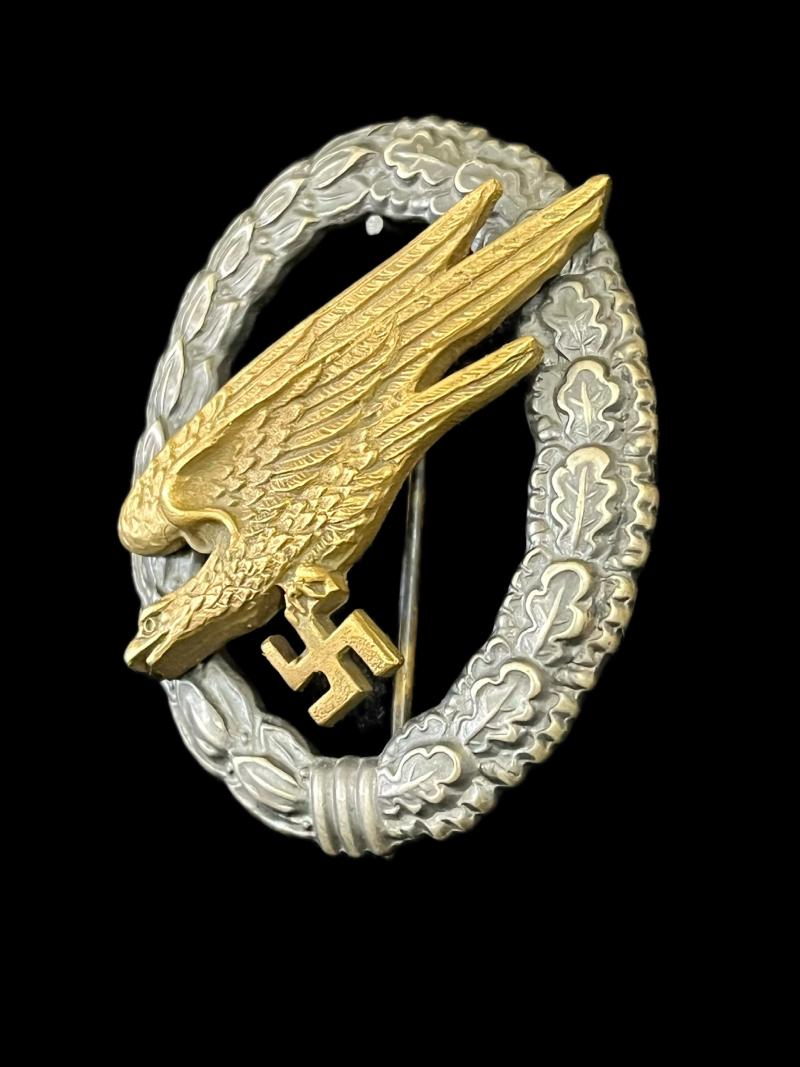 WW2 GERMAN FALLSCHIRMJAGER BADGE (G.H. OSANG DRESDEN)