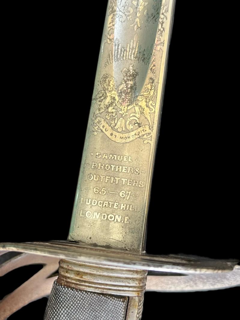 1897 PATTERN EDWARD VII ROYAL RIFLES OFFICER'S SWORD AND SCABBARD