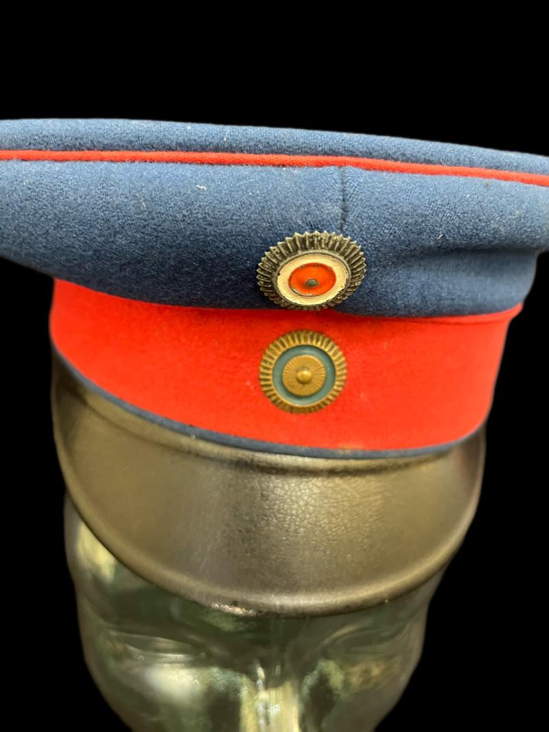 WW1 GERMAN BAVARIAN VISOR CAP FOR SCHWEREN REITER REGIMENT