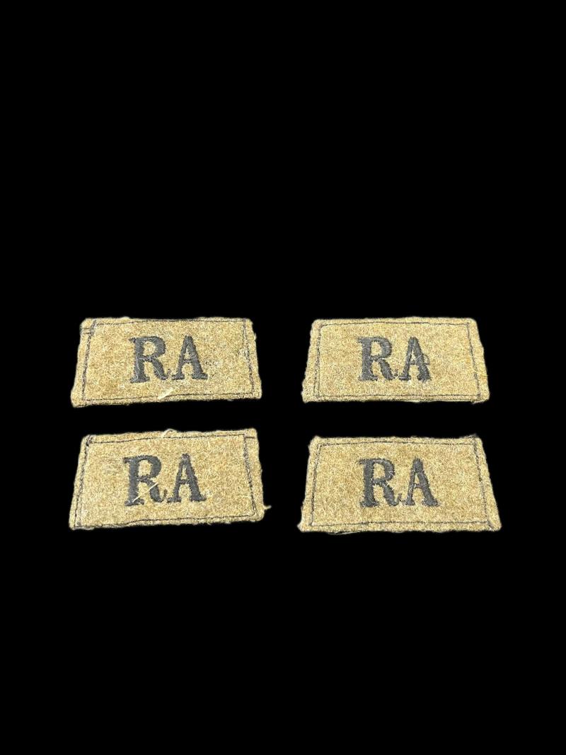 WW2 ROYAL ARTILLERY SLIP ON TITLE PATCHES