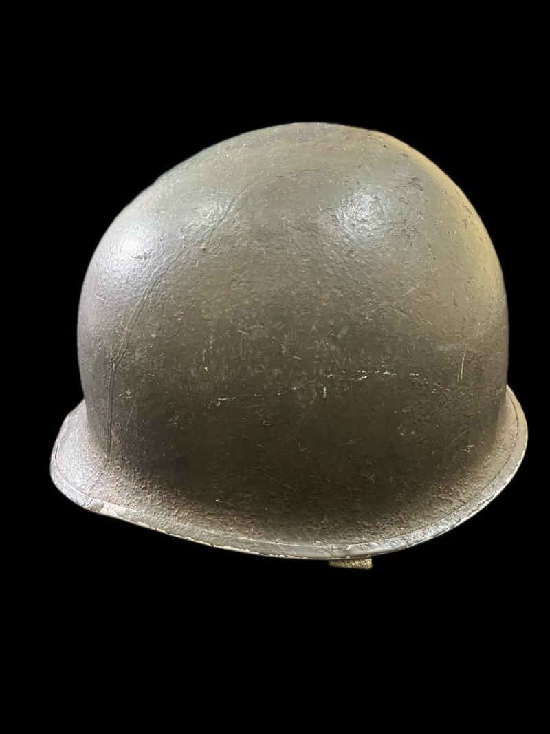 WW2 U.S. M1 FIXED BALE FRONT SEAMED HELMET