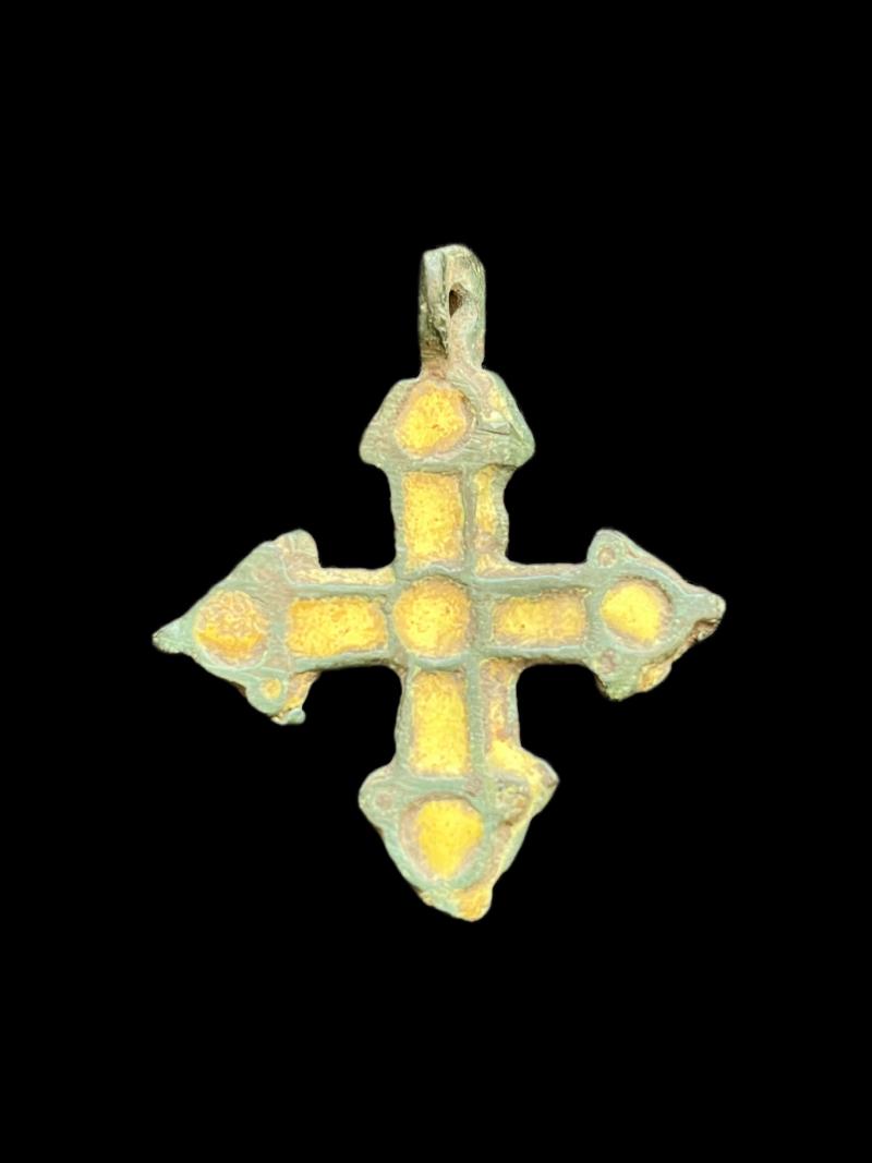 8TH-11TH CENTURY EARLY VIKING CHRISTIAN SILVER CROSS