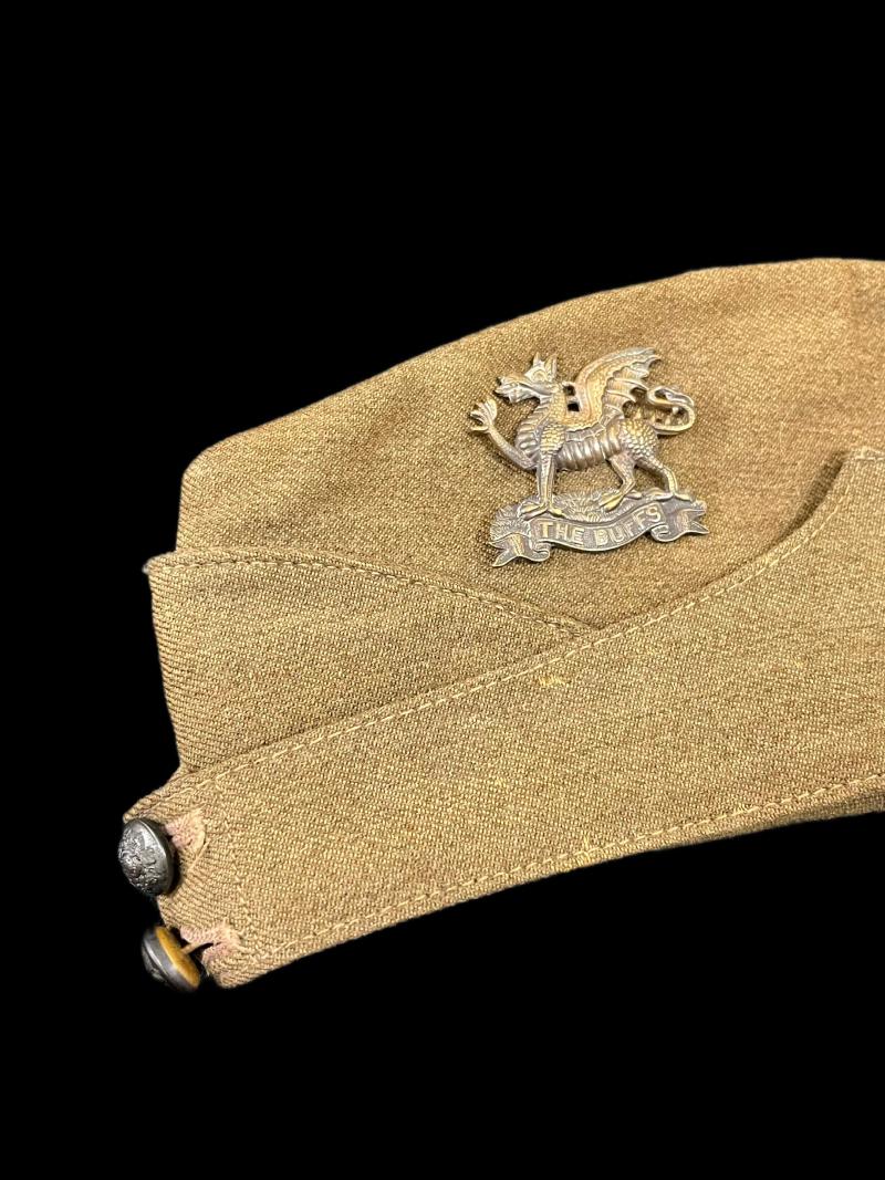 WW2 1940 DATED THE BUFFS OTHER RANKS SIDE CAP (ROYAL EAST KENT REGIMENT)