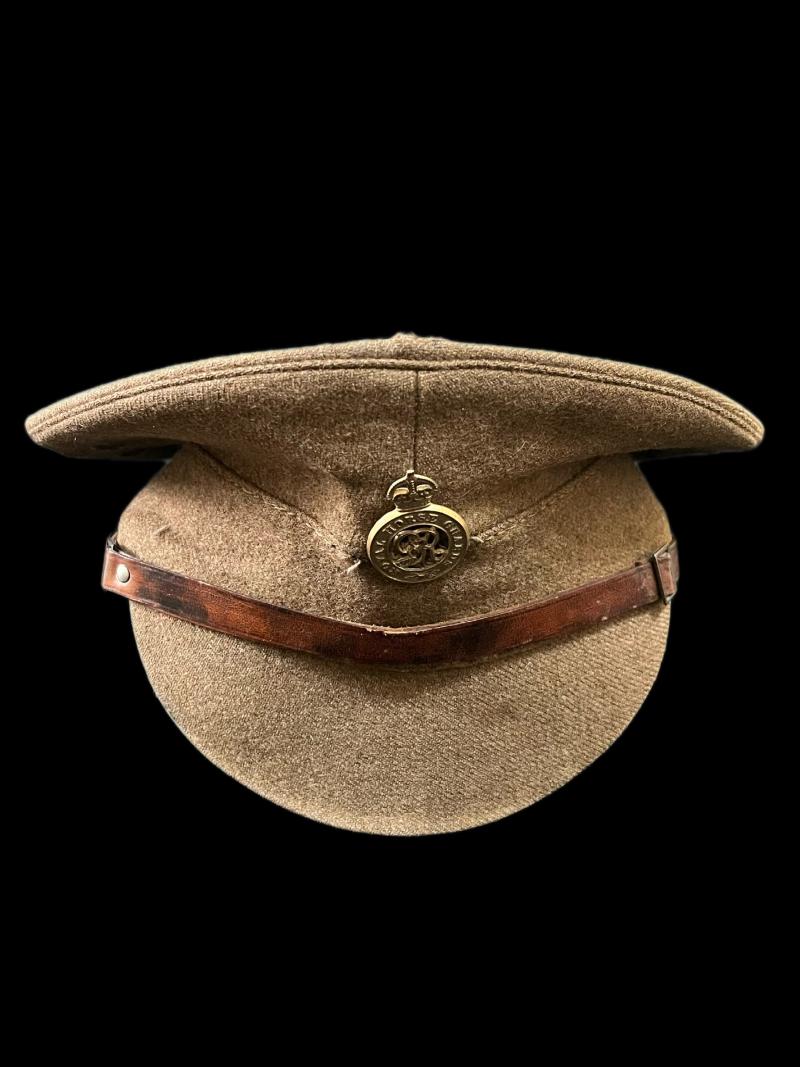 WW1 1917 DATED BRITISH ROYAL HORSE GUARDS 1905 STIFF PATTERN CAP