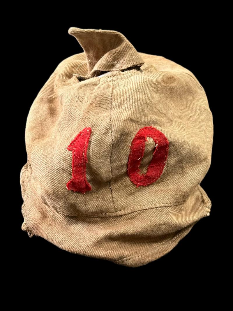 RARE WW1 GERMAN M15 PATTERN PICKLEHAUBE HELMET COVER (10TH INFANTRY REGIMENT)