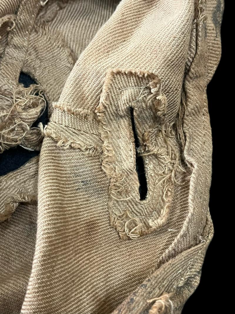 RARE WW1 GERMAN M15 PATTERN PICKLEHAUBE HELMET COVER (10TH INFANTRY REGIMENT)