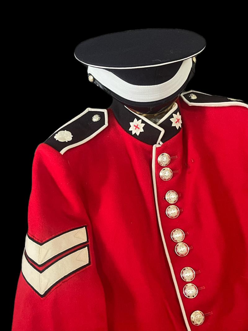 COLDSTREAM GUARDS TUNIC, TROUSERS AND PEAK CAP
