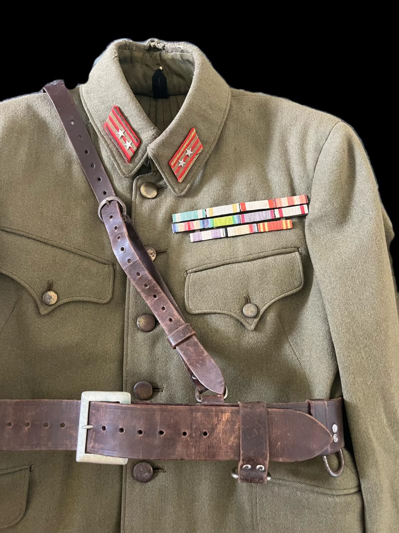 WW2 JAPANESE OFFICER'S TUNIC AND BELT SET (NAMED)