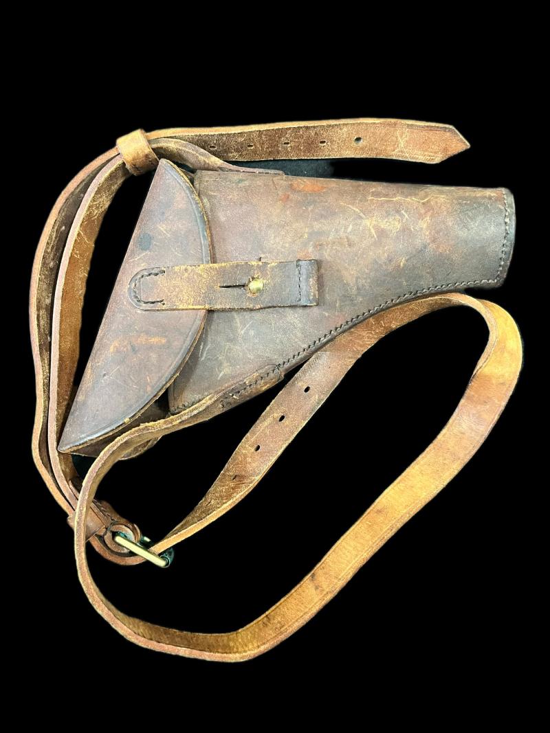 WW1 BRITISH FLARE PISTOL HOLSTER & STRAP