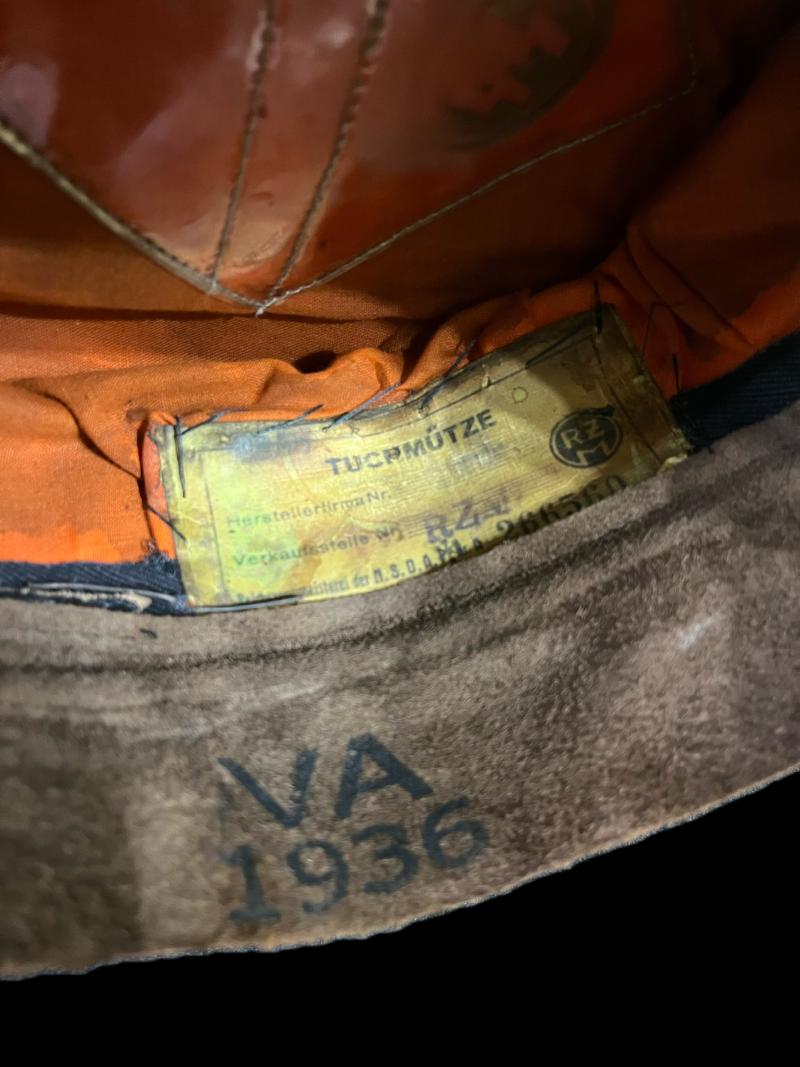 HIGH QUALITY REPRODUCTION WW2 GERMAN ALLGEMEINE NCO CAP (RZM LABEL)