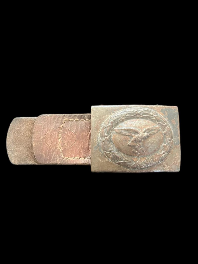 WW2 GERMAN LUFTWAFFE BELT BUCKLE AND TAB (1941)