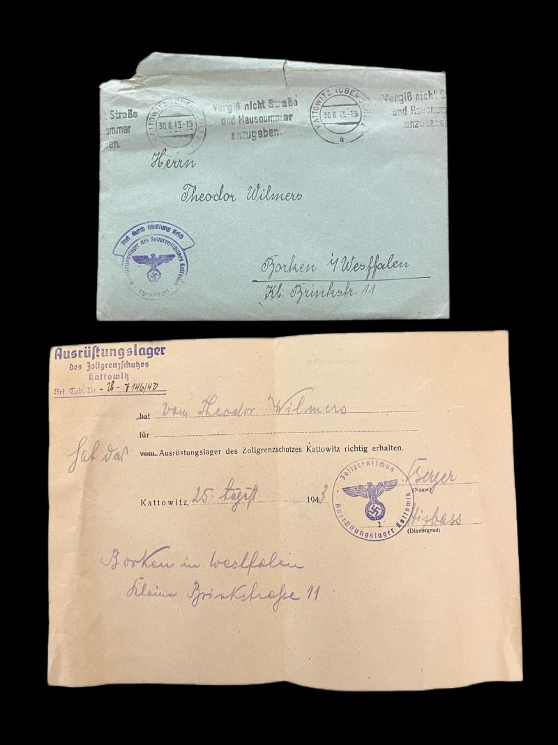 WW2 GERMAN EQUIPMENT DEPOT DOCUMENT