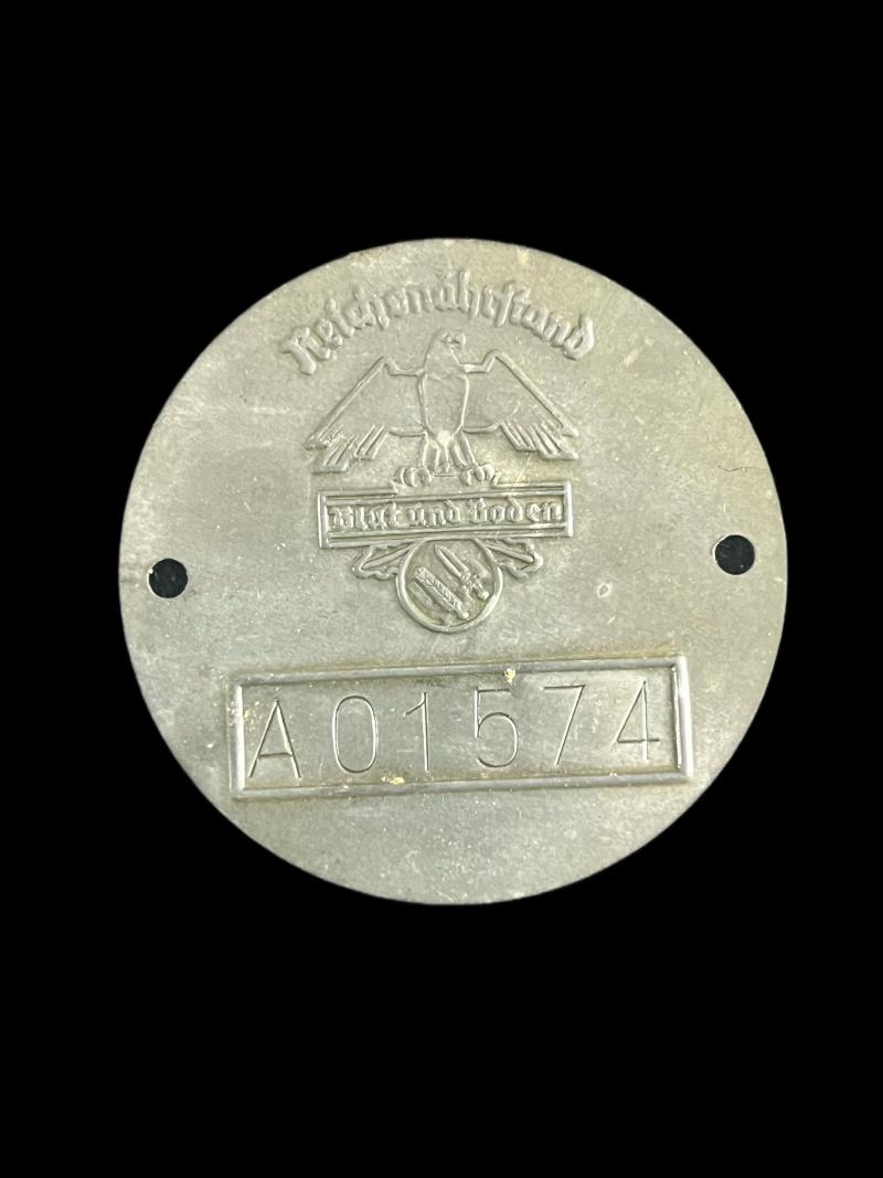 WW2 GERMAN REICH MINISTRY I.D TAG