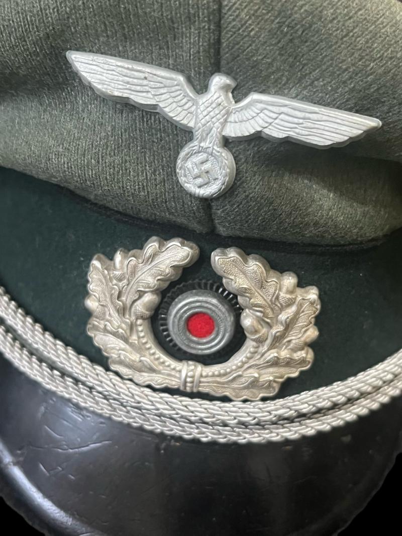 WW2 GERMAN OFFICER'S PIONEER/ENGINEERS VISOR CAP