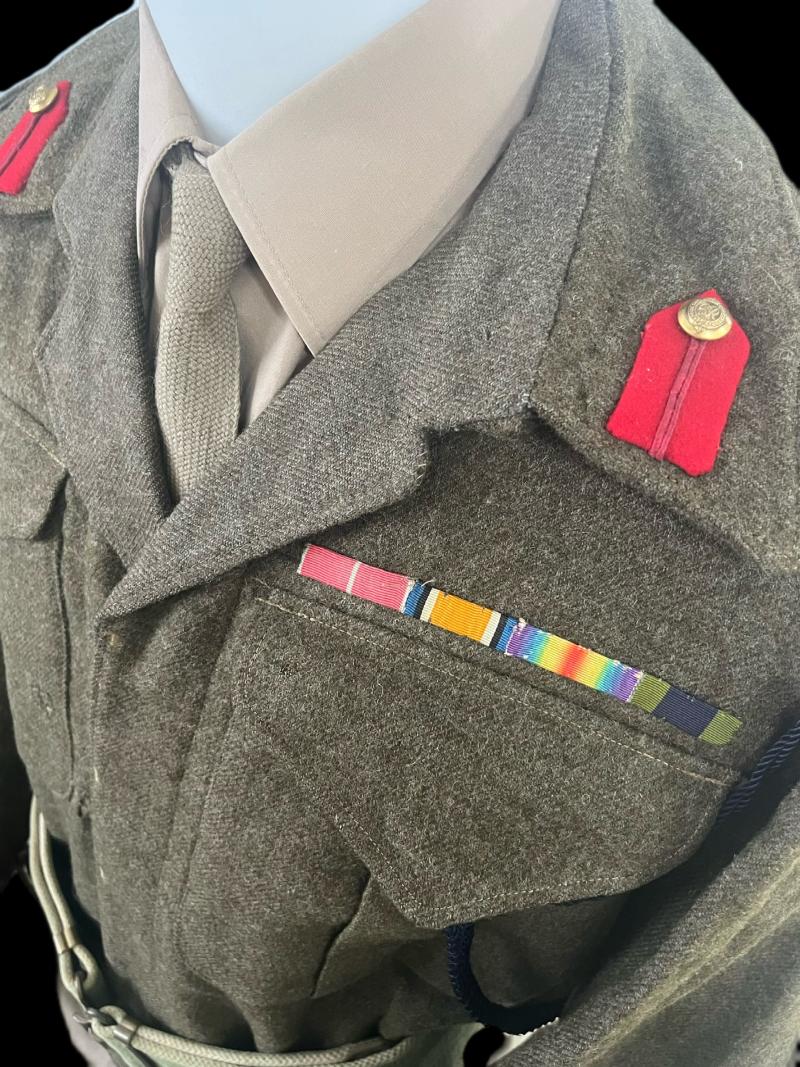 WW2 BRITISH COLONEL ROYAL CORP OF SIGNALS BATTLE DRESS (CANADIAN MADE) (NAMED)