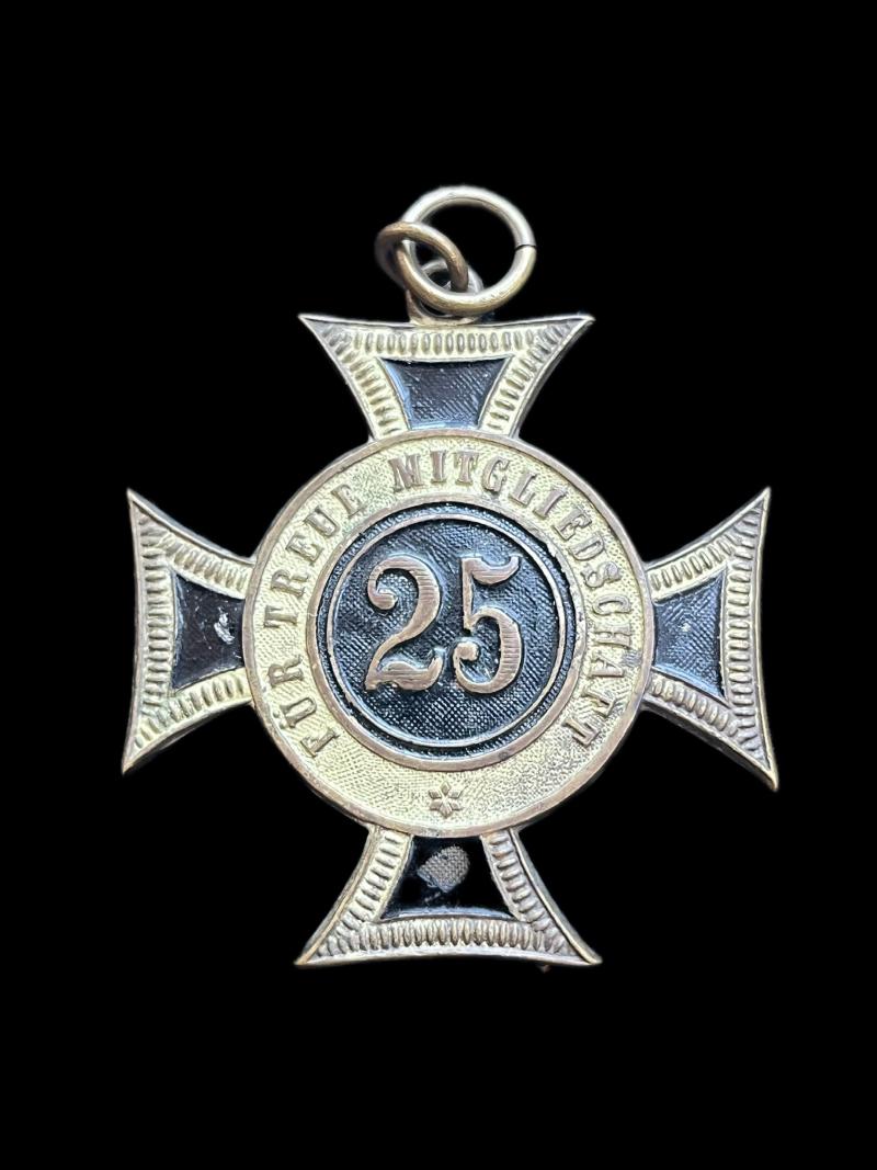 PRUSSIA DEUTSCHER KRIEGERBUND 25 YEAR WAR VETERAN BADGE