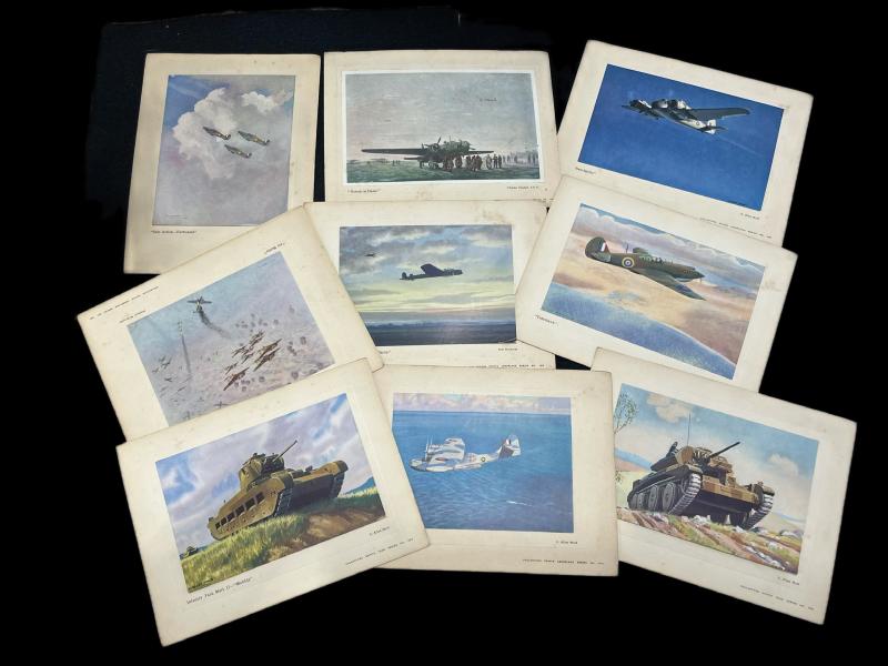 9 X COLLECTORS PRINTS FROM THE TANK AND AEROPLANE SERIES