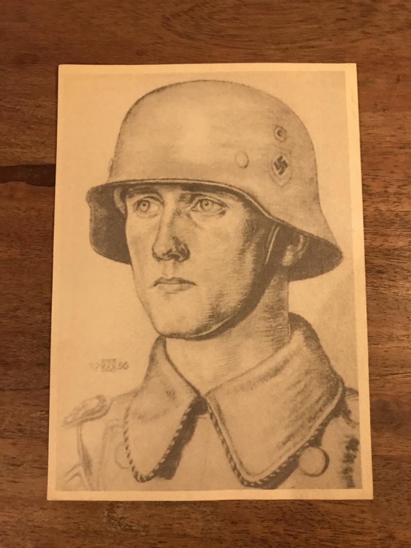 WW2 GERMAN SS POSTCARD