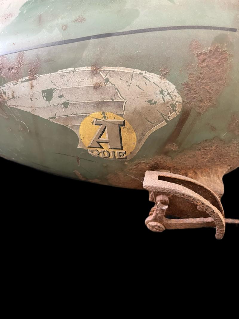 WW2 GERMAN MOTORCYCLE FUEL TANK FROM NORMANDY (DEAD MAN'S CORNER)