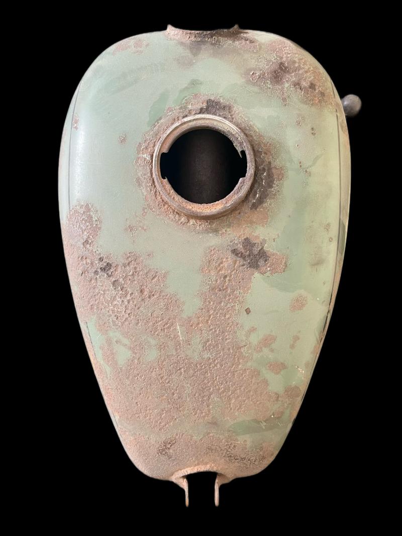 WW2 GERMAN MOTORCYCLE FUEL TANK FROM NORMANDY (DEAD MAN'S CORNER)