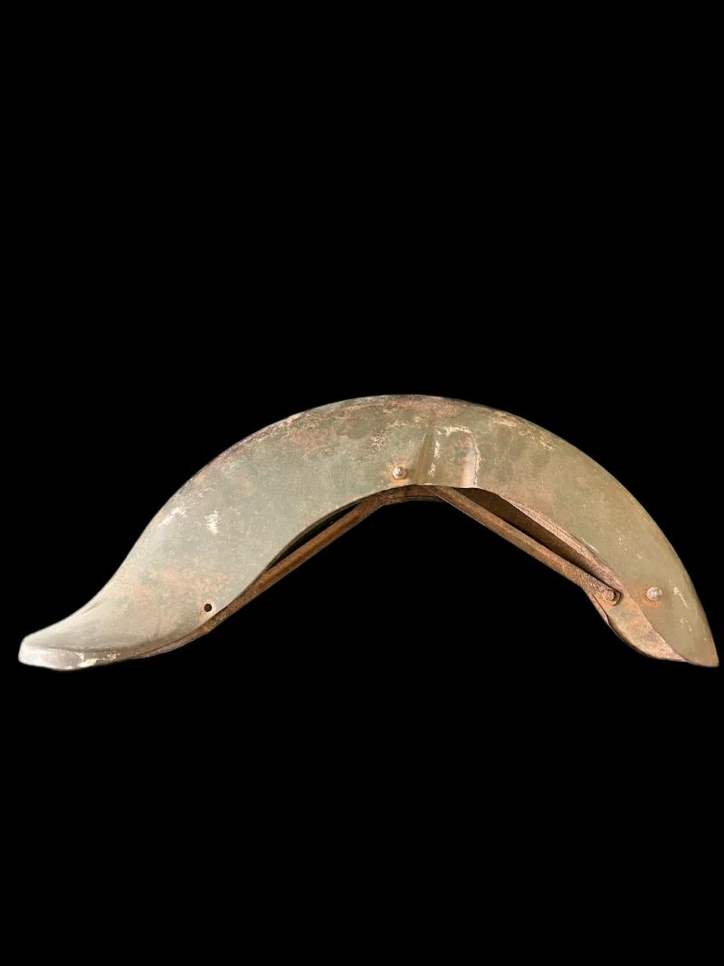 WW2 GERMAN MOTORCYCLE WHEEL GUARD FROM NORMANDY (DEAD MAN'S CORNER)