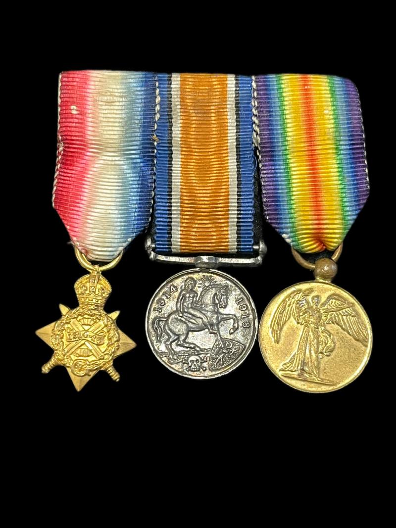 3 X WW1 MINIATURE MEDALS