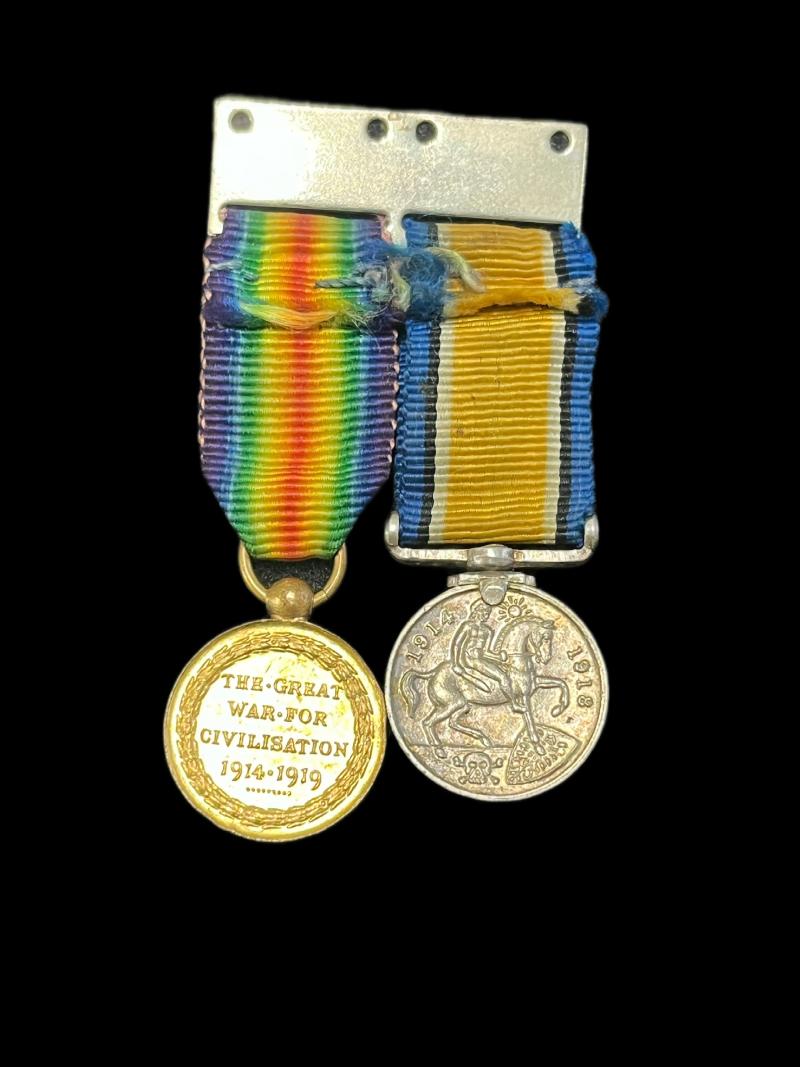 2 X WW1 MINIATURE MEDALS
