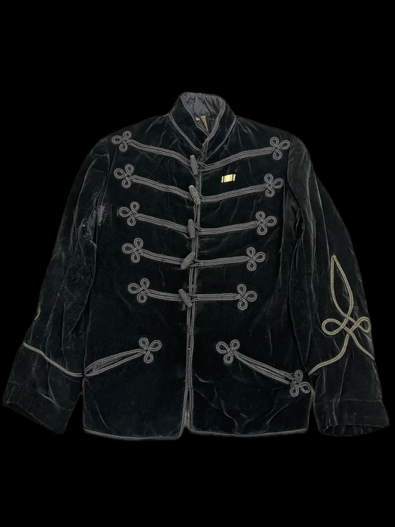 RARE 19TH CENTURY HUSSAR INTERIM ATTILA MOURNING TUNIC