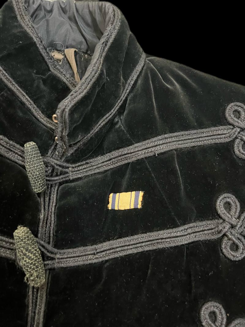 RARE 19TH CENTURY HUSSAR INTERIM ATTILA MOURNING TUNIC