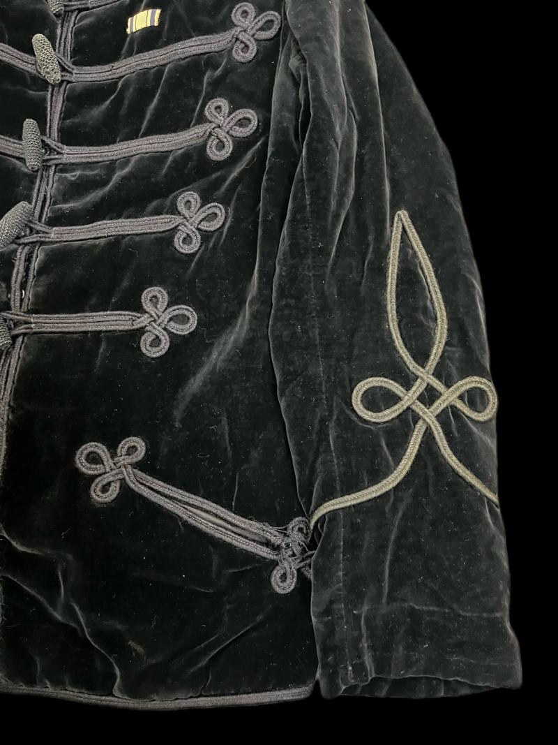 RARE 19TH CENTURY HUSSAR INTERIM ATTILA MOURNING TUNIC
