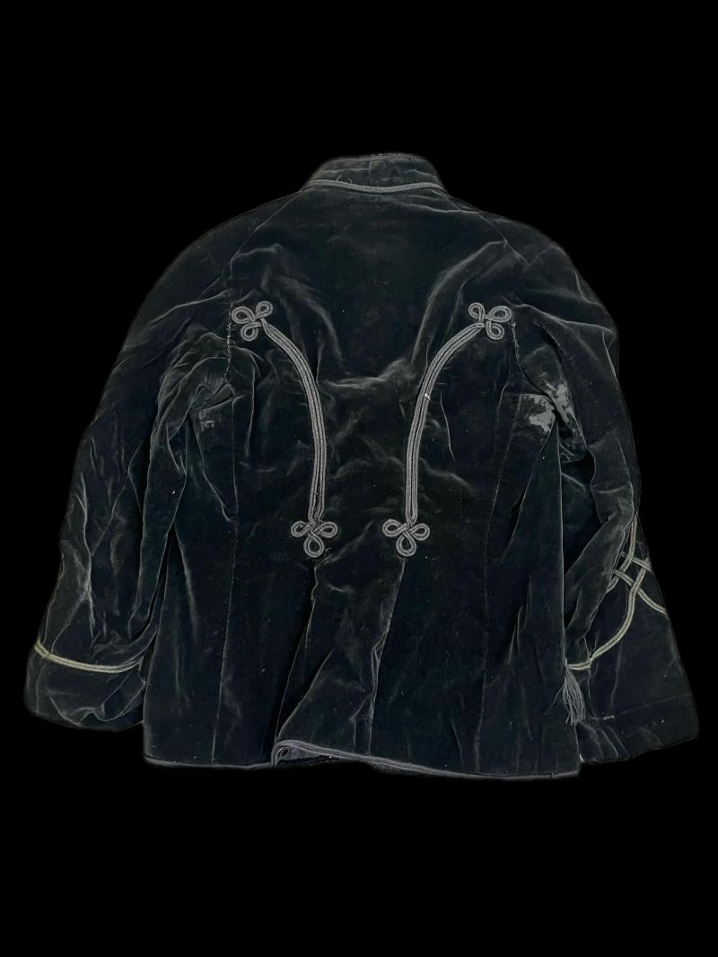 RARE 19TH CENTURY HUSSAR INTERIM ATTILA MOURNING TUNIC
