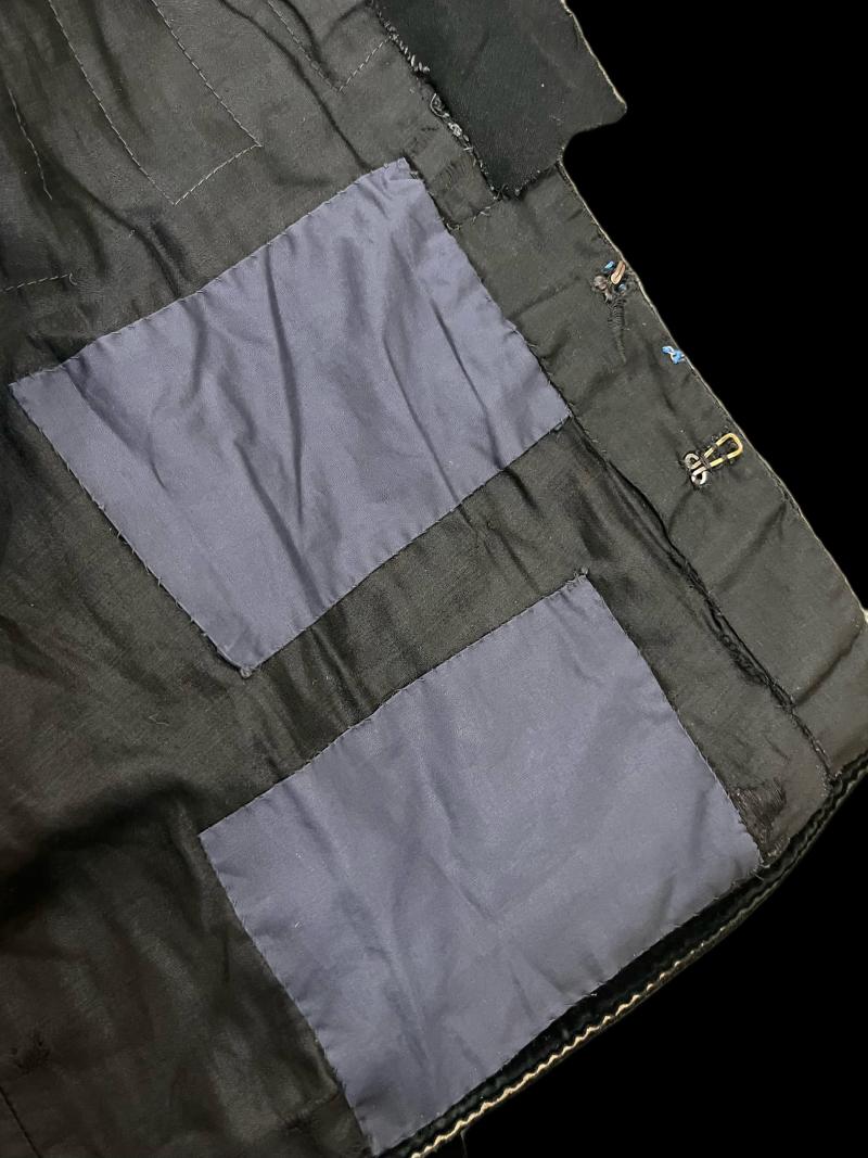 RARE 19TH CENTURY HUSSAR INTERIM ATTILA MOURNING TUNIC