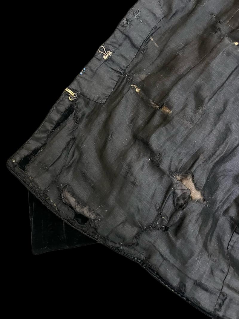 RARE 19TH CENTURY HUSSAR INTERIM ATTILA MOURNING TUNIC