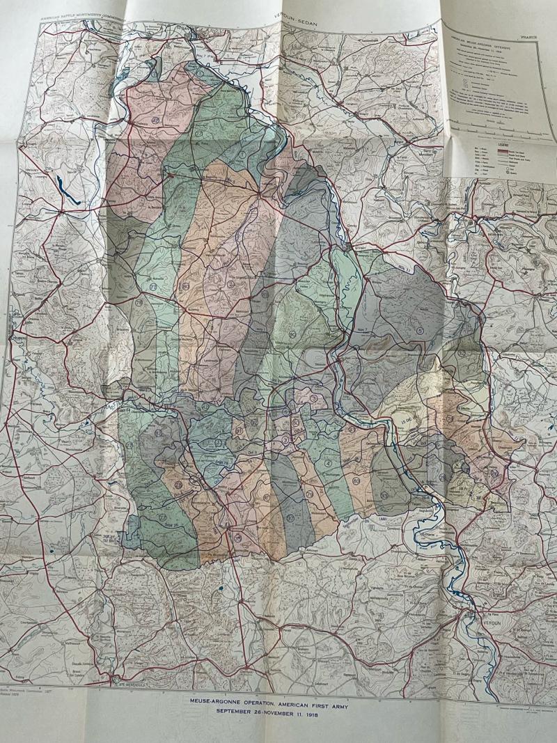 REPORT OF THE COMMISSION ON MASSACHUSETTS PART IN THE WORLD WAR HISTORY & 3 X WW1 MAPS (HARD COVER)