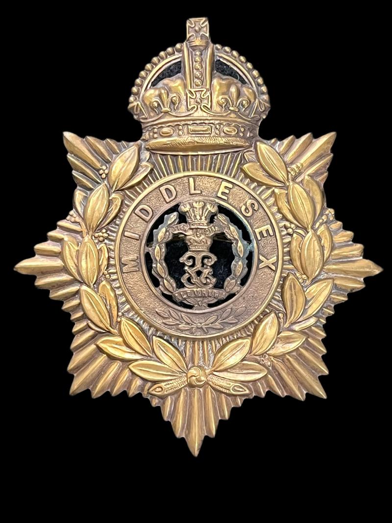 BRITISH MIDDELSEX REGIMENT HELMET PLATE