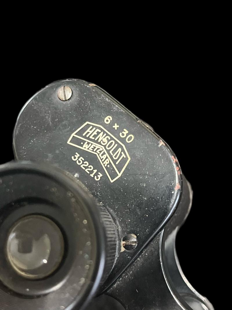 WW2 GERMAN HENSOLDT 6X30 BINOCULARS IN CASE