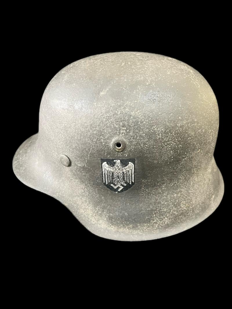 (WAS £1150) WW2 GERMAN SINGLE DECAL M42 HELMET