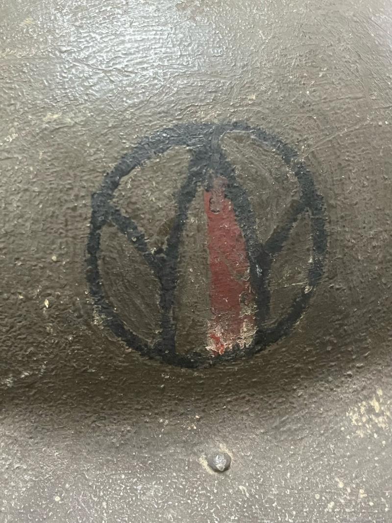 U.S. M1917 HELMET UNIT MARKED 89TH INFANTRY DIVISION
