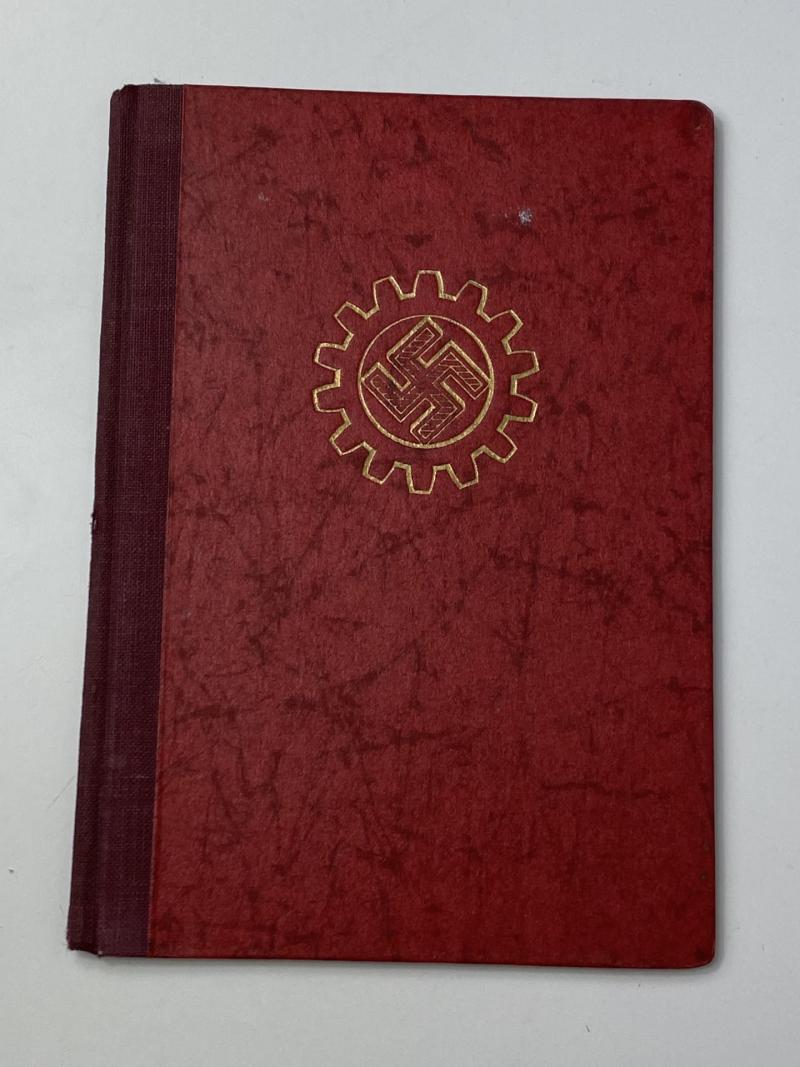 THE GERMAN LABOUR FRONT MEMBERSHIP BOOK