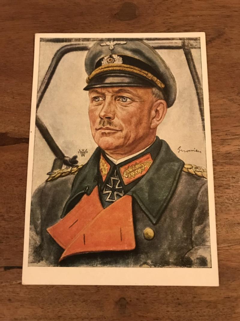 WW2 GERMAN GENERALLOBERST GUDERIAN POSTCARD